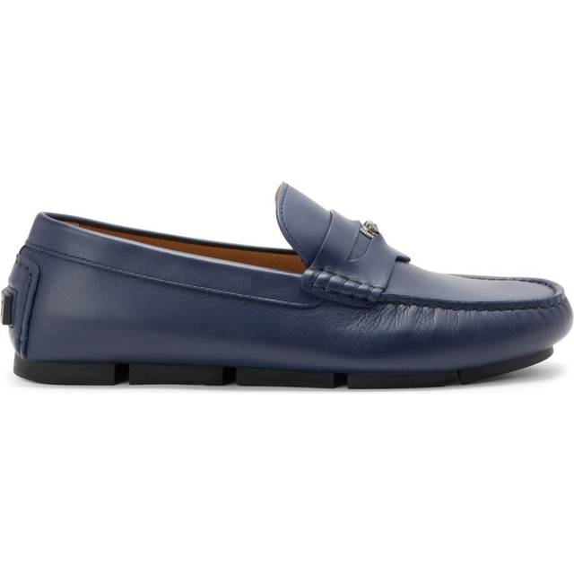 Versace - Medusa Biggie leather driving loafers - men - Calf Leather/Rubber/Calf Leather - 44 - Blue