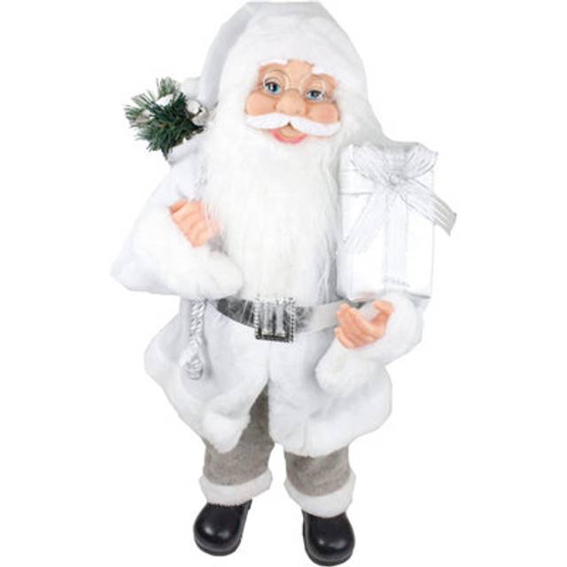 Luxury grey father christmas figure 45cm