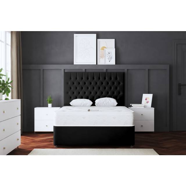 Seraphine Black Chesterfield Divan Bed Single
