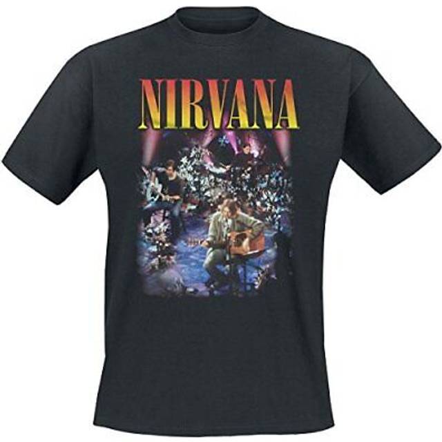 Nirvana 'Unplugged Photo' (Black) T-Shirt (Small)