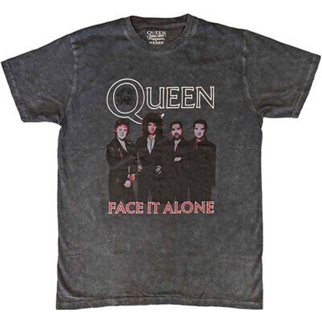 Queen unisex t-shirt: face it alone band (wash collection) (medium)