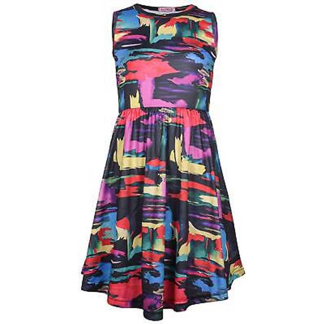 A2z 4 Kids Girls Skater Dress Active Summer Fashion Sleeveless Flared Dresses