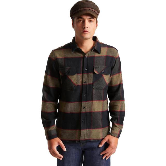 Brixton - Bowery Flannel Heather Grey/Charcoal - Shirt - grey - XL - 60% Cotton, 40% Polyacrylic,Flanell,gid://shopify/Metaobject/67408199917