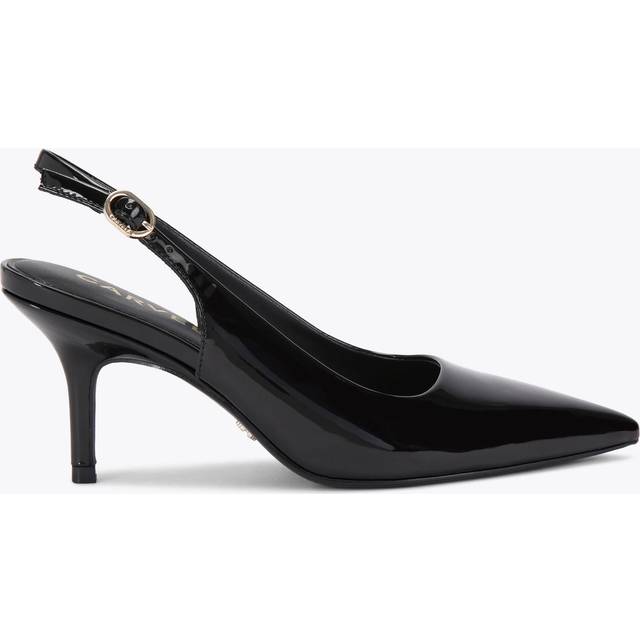 Carvela Spirit Slingback Pointed Heeled Courts, Black