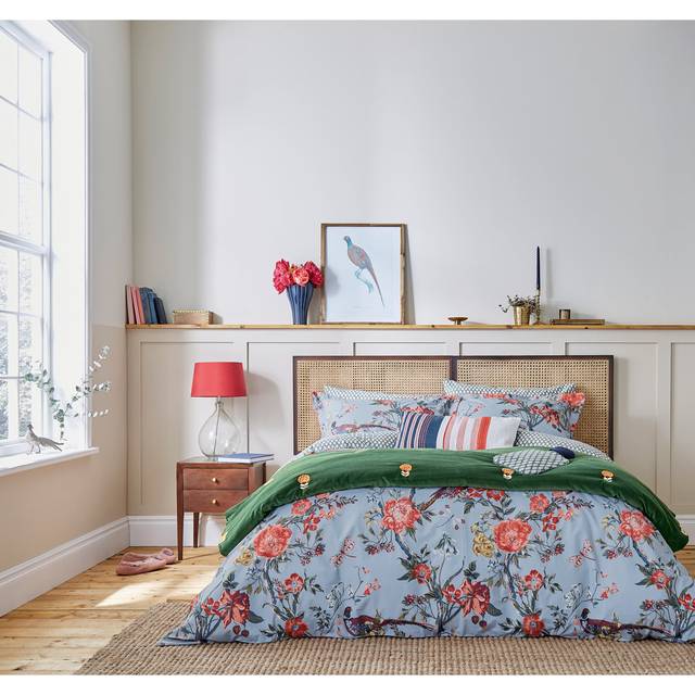 Blue 180 TC Duvet Cover Set (Super King - 2 Standard Pillowcases)