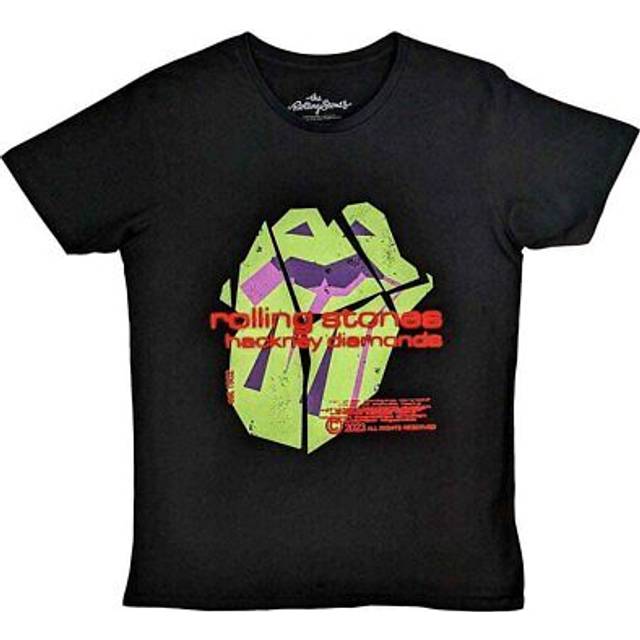 (S, Black) The Rolling Stones Hackney Diamonds Neon Tongue T Shirt