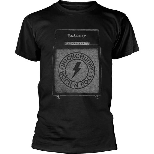 (M, Black) Buckcherry T Shirt Amp Stack Stereo Distressed Band Logo Official Mens New Black