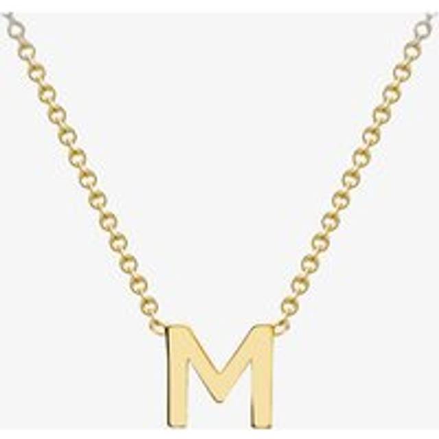 9ct Yellow Gold Mini Initial M Necklace 1.19.0162