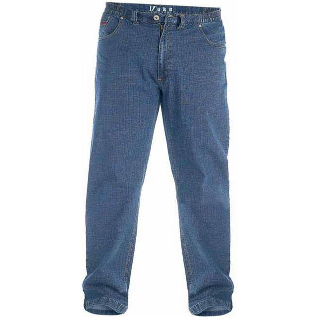 (48R, Blue) Duke London Mens Kingsize Bailey Elasticated Waist Jeans