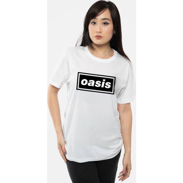 (L) Oasis 'Classic Logo' (White) T-Shirt