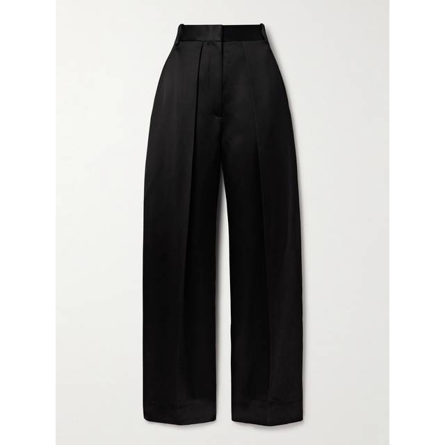 Marinta Pintuck Wide Leg Pants - BLACK - 10