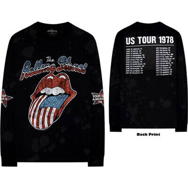 Rolling stones the men's tour 78 black long sleeve t-shirt
