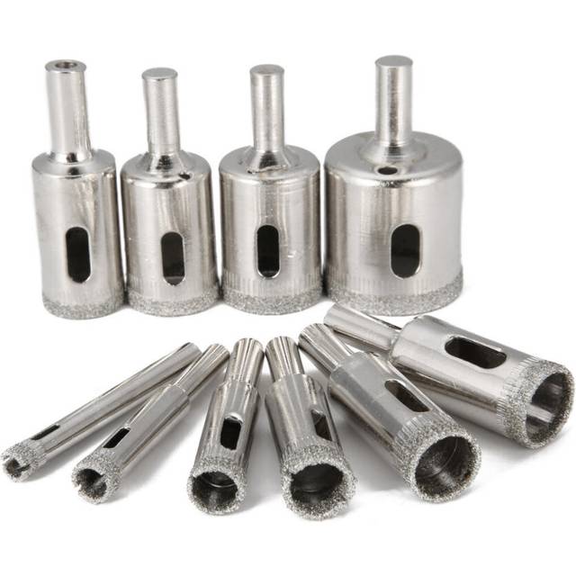 Drillpro 10pcs Diamond Drill Bit Set 6mm to 30mm Diamond Tools Hole Saw Cutter for Glass