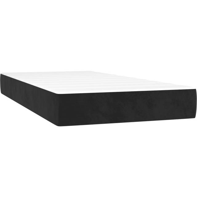 Pocketresårmadrass svart 80x220x20 cm sammet