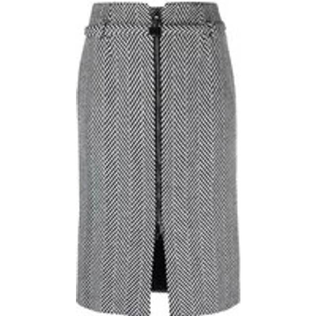 Tom Ford, Pencil Skirts, female, Black, 2XS, Chevron Pattern Midi Pencil Skirt