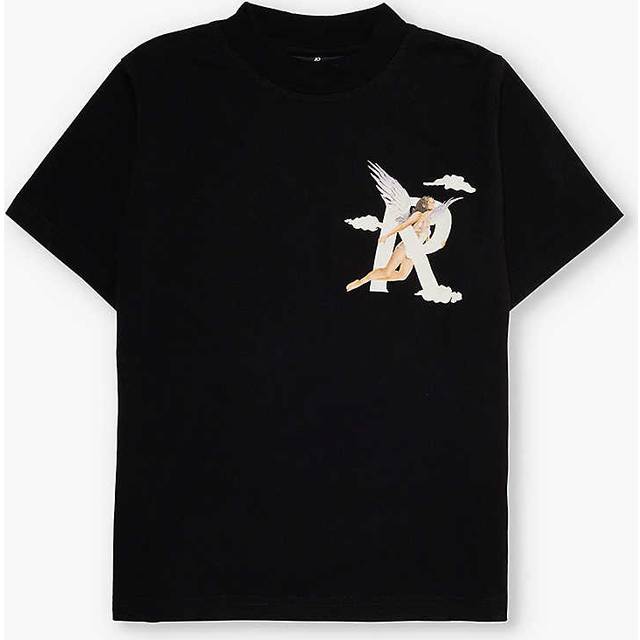 Represent Boys Jet Black Kids Storms in Heaven Graphic-print Cotton-jersey T-shirt 2-3 Years - JET BLACK