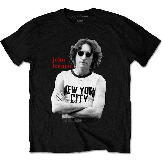 (S, Black) John Lennon New York City T Shirt