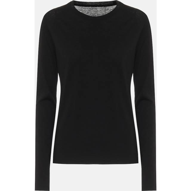 Essential Long-Sleeve Crewneck Tee - BLACK - X-Small