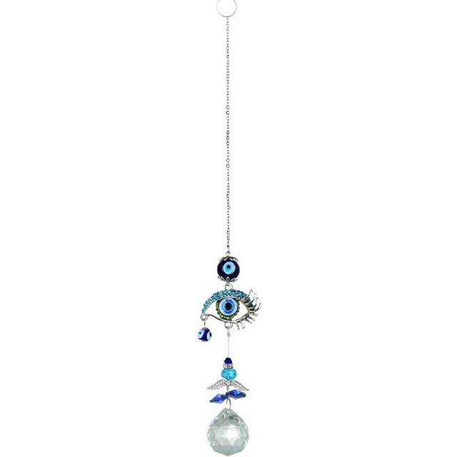 Hanging Crystal Pendant Protection And Good Luck Charm Retro Demon Eye Pendant Crystal Ball Pendant-Lake Blue