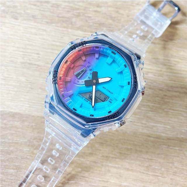(98) Full-featured Brand Wrist Watches LED Dual Display Men Women Sports Royal
