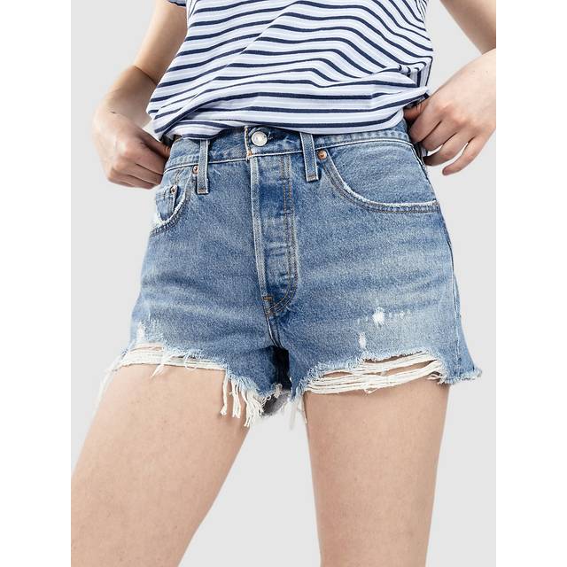 Levi's 501&reg; Original Shorts - Oxnard Athens Mid Sh - Blue, Blue, Size 29, Women