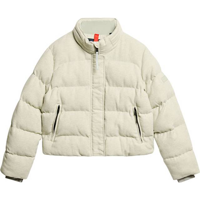 Superdry Damen Kastige Tweed-steppjacke Grau - Größe: 38
