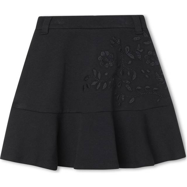 Chloé, Skirts, female, Black, 10 Y, Kids Black Skirt with Embroidery