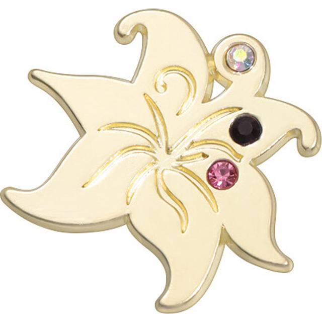 (QHXZ1638) Gold Vintage Alloy Brooch With Colorful Cartoon Flower Lizard Sun Design Perfect For Fashion Accessories And Gifts