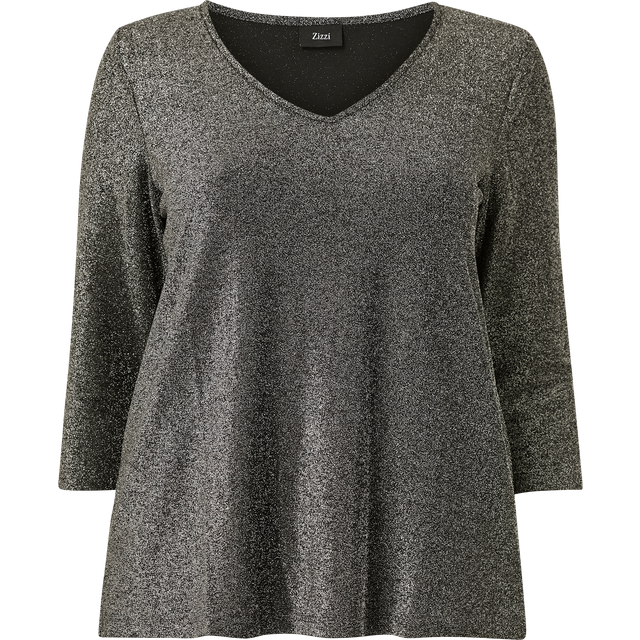 Zizzi - Topp caDania 3/4 Blouse - Silver