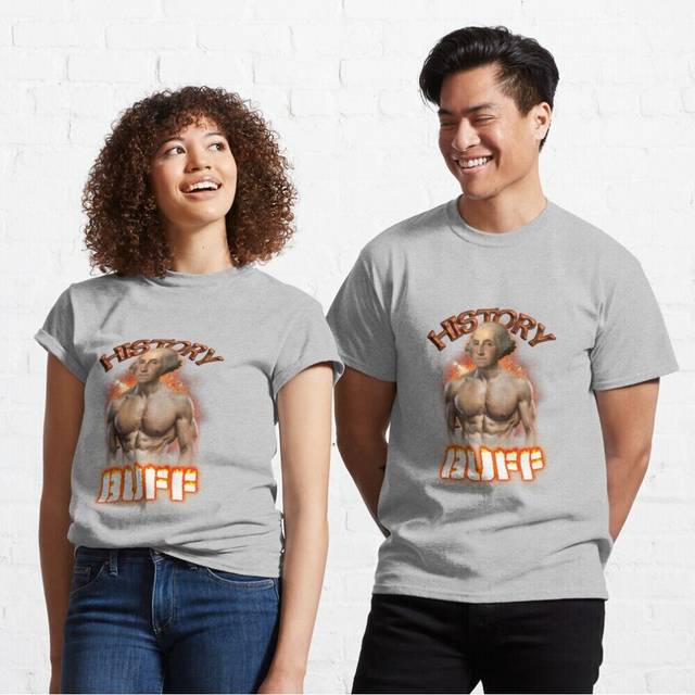 Mens Womens T-shirt History Buff George Washington Youth Toddler Short Sleeve Tee Tops Boys