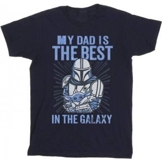 (12-13 Years, White) Star Wars Girls Mandalorian Best Dad Cotton T-Shirt