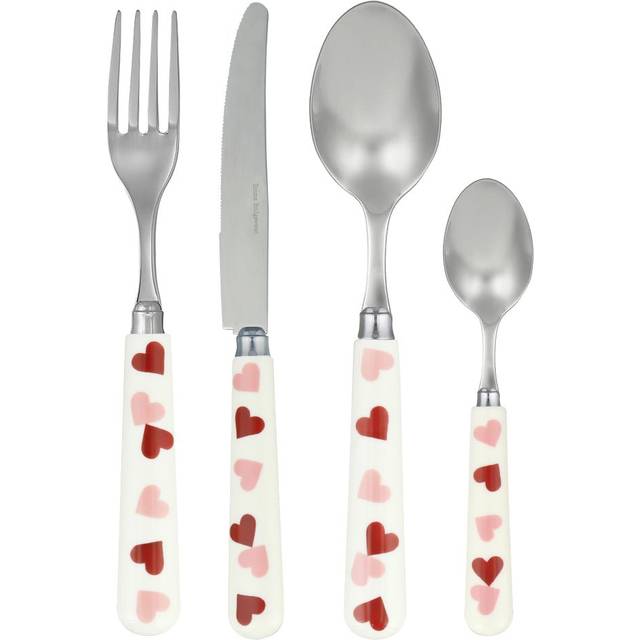 Emma Bridgewater Pink Hearts Set Of 16 Cutlery