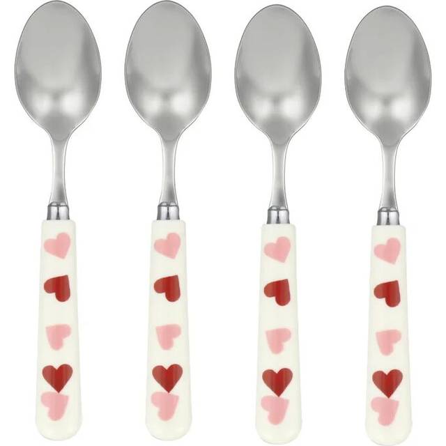 Emma Bridgewater Pink Hearts Set Of 4 Teaspoons