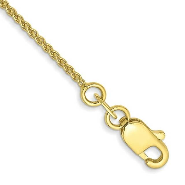 10K Yellow Gold 1.05 mm Spiga Chain 7 in. Bracelet