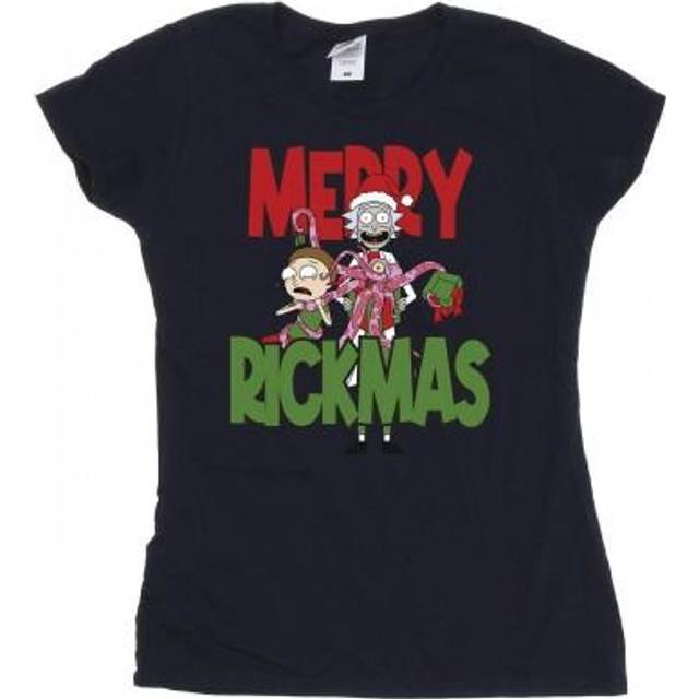Merry Rickmas Cotton T-Shirt - White - XXL