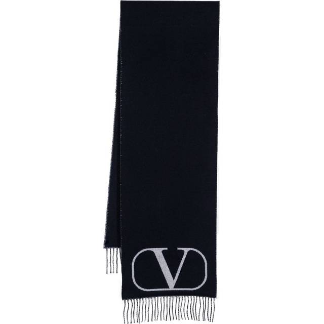 Valentino Signature Logo Scarf - Blue (N/A)