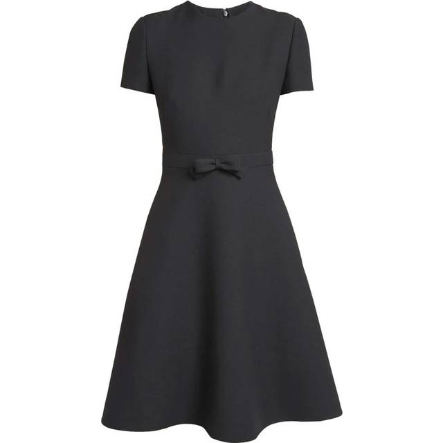 Elegant Black Dress with Floral Pattern