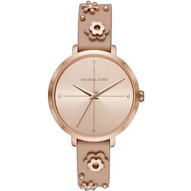 Womens wristwatch michael kors charley mk2823 leather pink gold rose