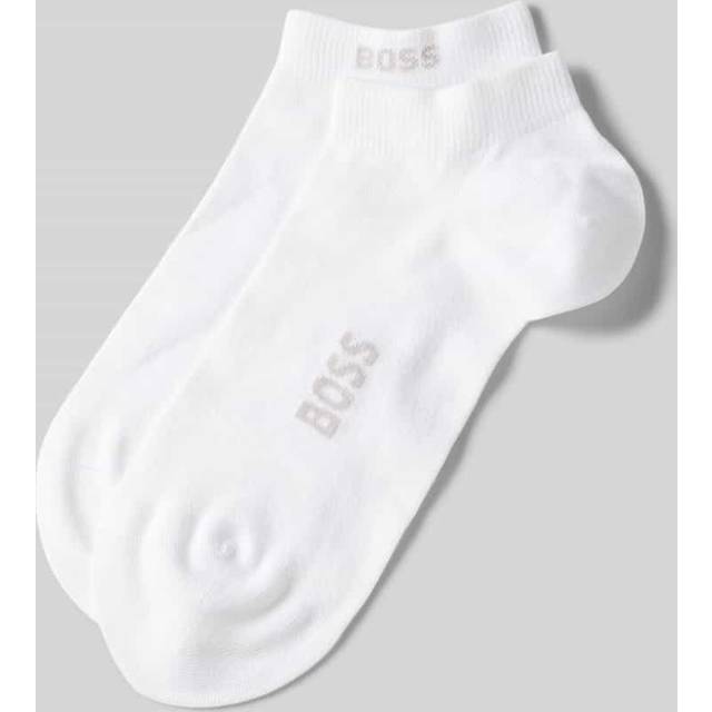 BOSS 2pak bambus ankelstrømper i hvid til herre