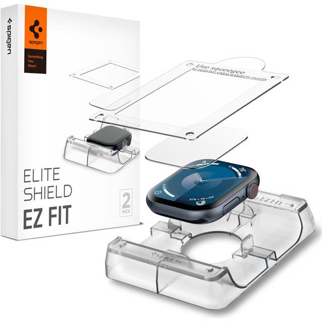 Spigen Elite Shield "EZ FIT" 2 Hybrid Glass-PACK on Apple Watch 10 (46 MM) -Transparent