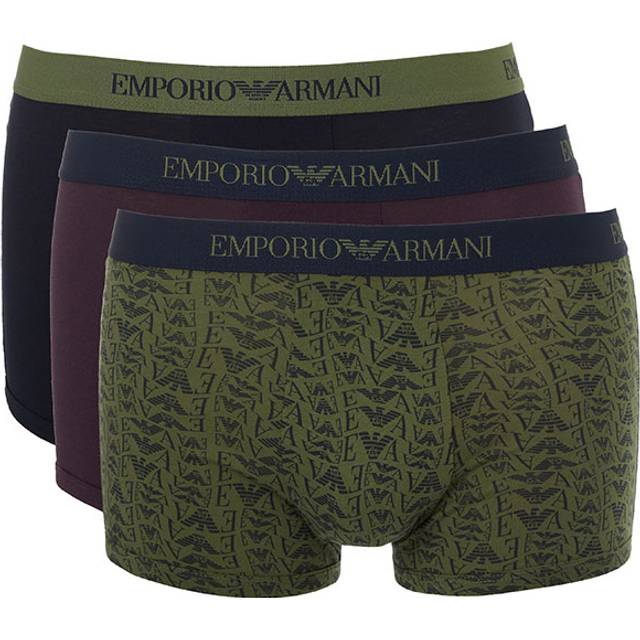 Emporio Armani 3 Pack of Pure Cotton Trunks - None