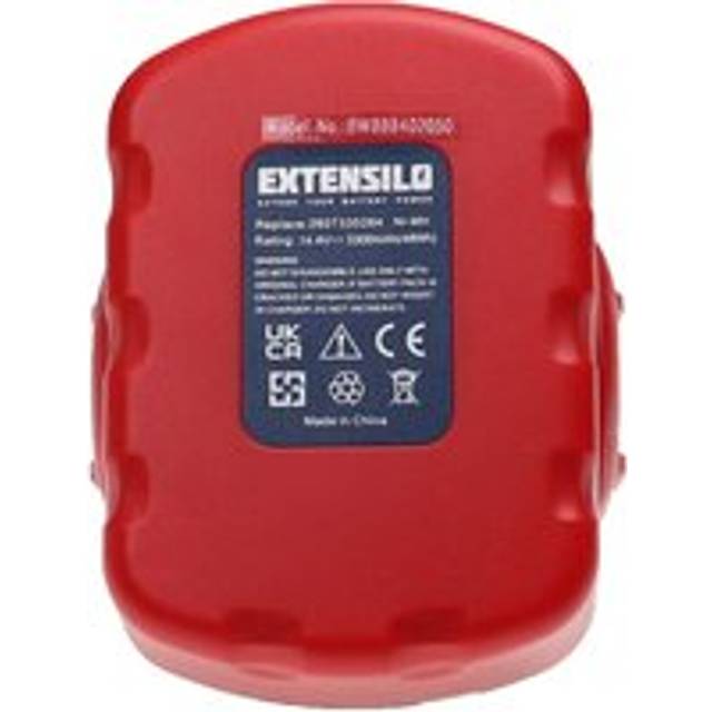Extensilo - 3x Battery Replacement for Bosch 2 610 909 013, 2 607 335 711, BAT038, BAT025, BAT040 for Power Tools (3300 mAh, NiMH, 14.4 v)