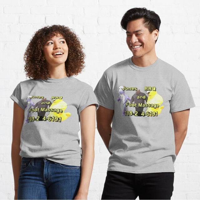 Mens Womens T-shirt Jones BBQ and Foot Massage Youth Toddler Short Sleeve Tee Tops Boys