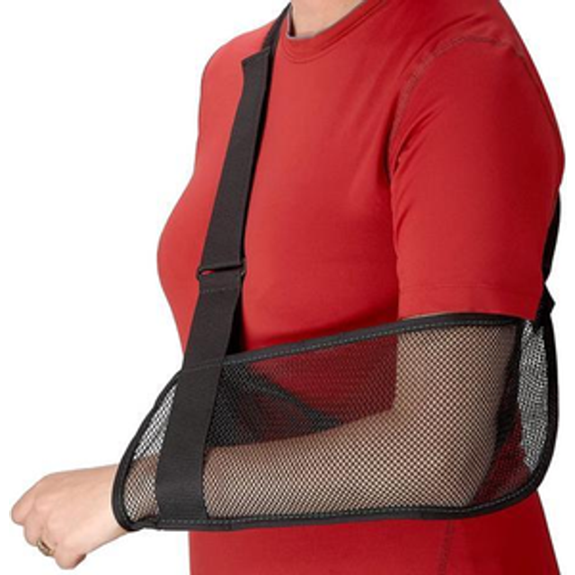 Mesh Arm Shoulder Sling - Shoulder Immobilizer for Shower - Adjustable Arm Brace Support for Rotator Cuff, Elbow and Other Injury Right/Left & Splint