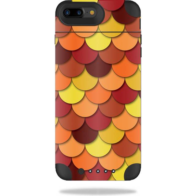 MightySkins MJAIRIP7PL-Red Scales Skin for Mophie Juice Pack Air iPhone 7 Plus Case Wrap Cover Sticker - Red Scales