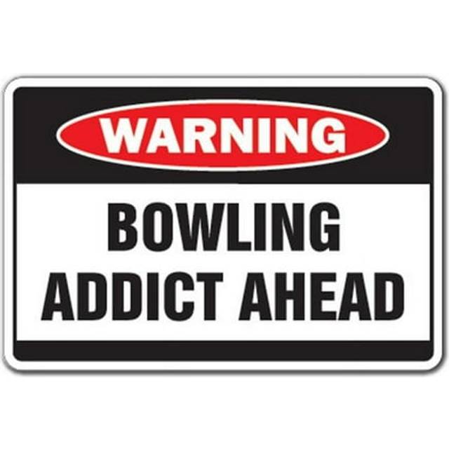 SignMission D-8-Z-Bowling Addict 8 x 12 in. Bowling Addict Warning Decal - Bowling Ball Shirt Bag Team Pin Alley