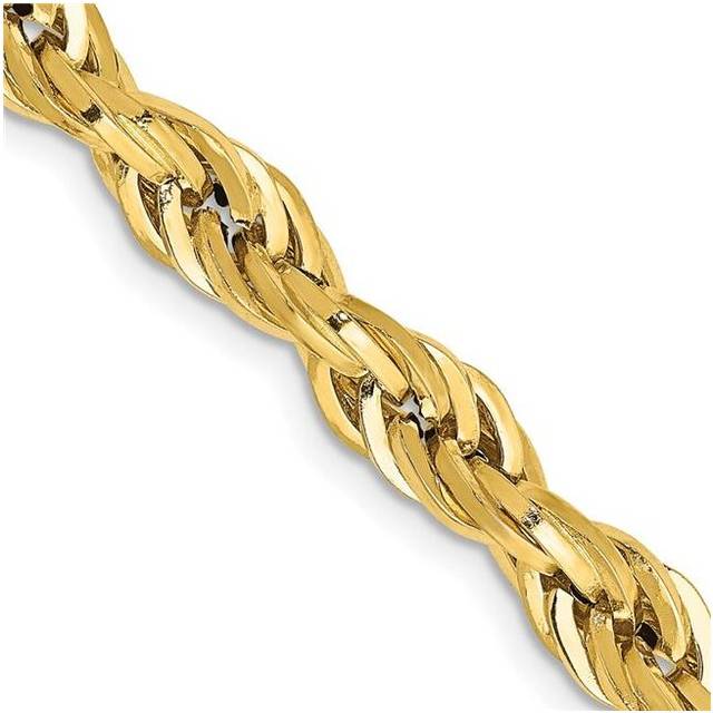 Quality Gold BC170-24 14K Yellow Gold 5.4 mm Semi-Solid 24 in. Rope Chain