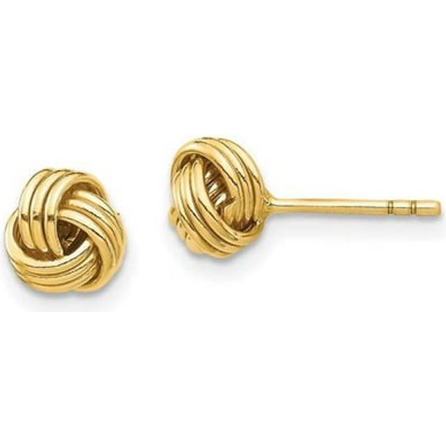 14K Yellow Gold Love Knot Post Earring