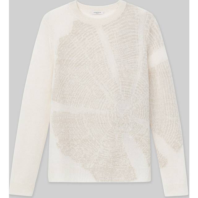 Cashmere Textured Intarsia Sweater - CLOUD METALLIC - Large
