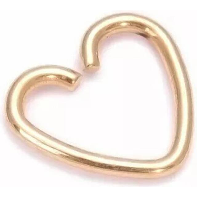 (Gold, 0.8mm) Surgical Steel Heart Helix Cartilage Ring Hoop Tragus Daith Ring Hoop Earring